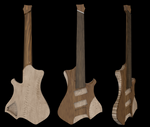 3D Guitar Model Aero 7 String .dxf file