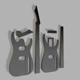 Blackmachine B7 26.5" Scale Guitar Template MDF 0.50"