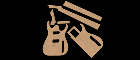 Blackmachine B7 27" Scale Guitar Template MDF 0.50"