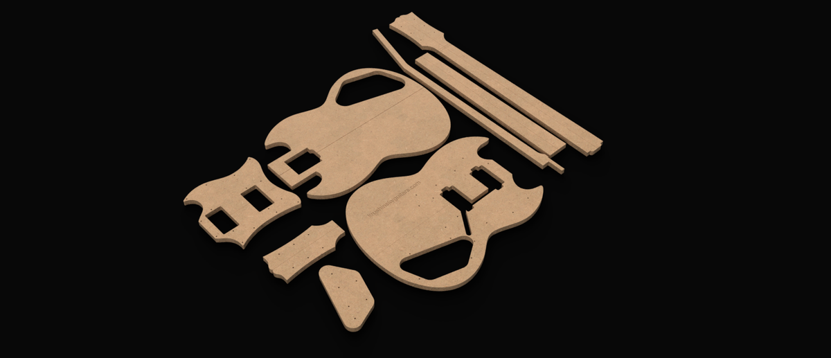Sg guitar template top