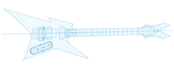 B.C. Rich Ironbird Guitar Template MDF 0.50"