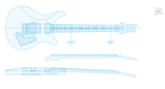 Tele '58 Guitar Template 0.50" MDF/ 0.25" Plexiglass