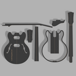 Gibson ES-339 Guitar Template MDF 0.50"
