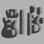 Ibanez SZ320 Style Guitar Template MDF 0.50"