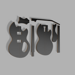 Gretsch Astro Jet Guitar Template MDF 0.50"