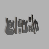 Stratocaster Guitar Style Template MDF 0.50"