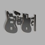 Fender Jaguar Style Guitar Template MDF 0.50"