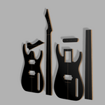 Blackmachine B7 26.5" Scale Guitar Template MDF 0.50"