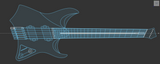 Jade 2d .dxf Guitar File Multiscale 27-25.5", Hipshot Bridge