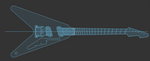Multiscale 25.5-27" V Guitar DXF File