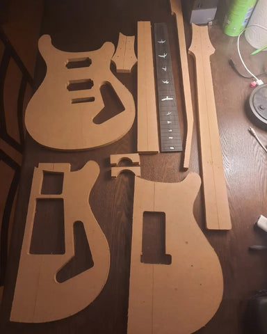 PR-24 Guitar Template 0.50" MDF and Ebony Fretboard with M-O-P Inlays
